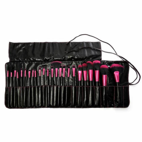 SHUE 24 Pcs Pink Makeup Brush Set