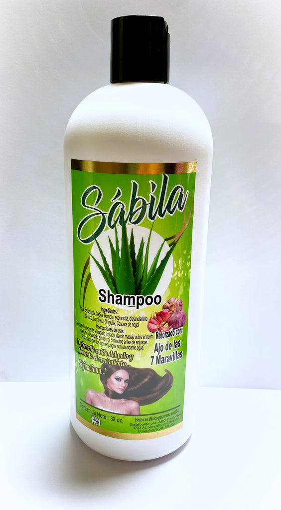 Shampoo Sabila Reforzado Con: Ajo de las 7 maravillas
